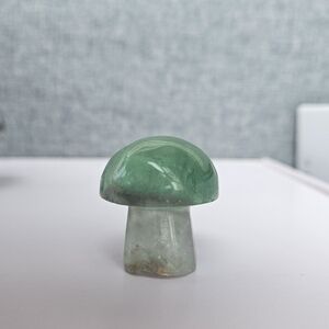 Mini flourite mushroom carving crystal